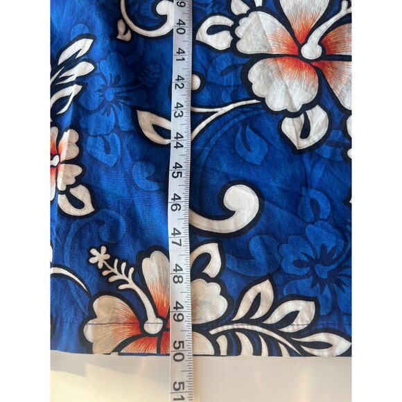 Hilo Hattie Hawaiian Floral Maxi Dress 100% Cotton Made In Hawaii Womens Sz 10 - Picture 5 of 8